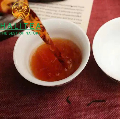 Trà Phổ Nhĩ Chín Trung Trà Tử Ấn 1998 Cung Đình Cống Bính 357g