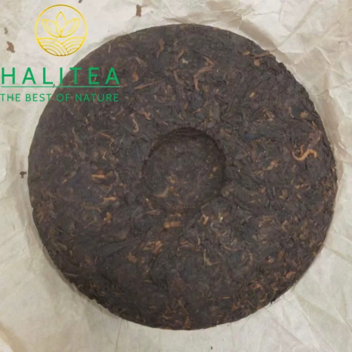 Trà Phổ Nhĩ Chín Trung Trà (Zhongcha) 2003 Cam Hoàng Ấn Mãnh Hải 357g