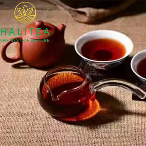 Trà Phổ Nhĩ Chín Trung Trà (Zhongcha) 2003 Cam Hoàng Ấn Mãnh Hải 357g