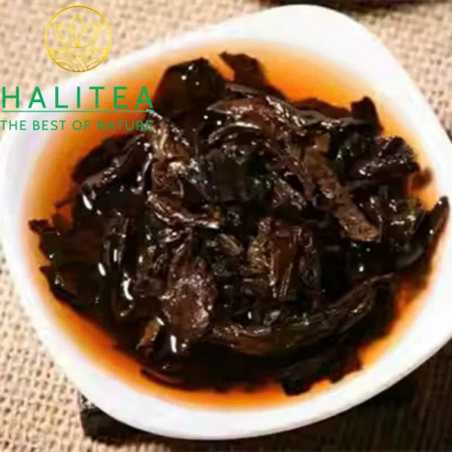 Trà Phổ Nhĩ Chín Trung Trà (Zhongcha) 2003 Cam Hoàng Ấn Mãnh Hải 357g
