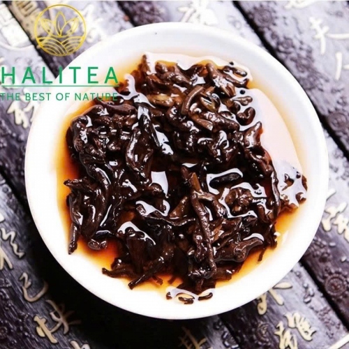 Trà Phổ Nhĩ Chín Trung Trà (Zhongcha) Tiểu Phương Trà 2002 – Gạch 100g