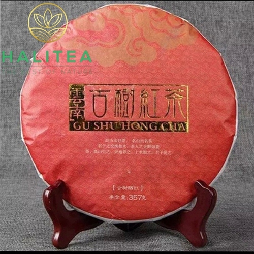 Trà Phổ Nhĩ Chín Cổ Thụ Điền Hồng Vân Nam - Bánh 357g