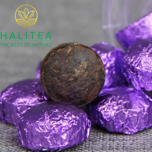 Trà Phổ Nhĩ Chín Viên Ướp Hoa Nhài Hũ 100g