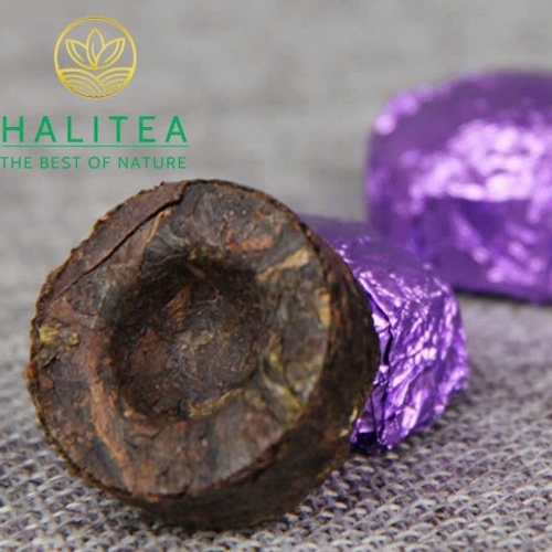 Trà Phổ Nhĩ Chín Viên Ướp Hoa Nhài Hũ 100g