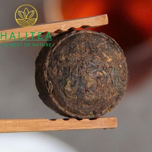 Trà Phổ Nhĩ Chín Viên Ướp Hoa Nhài Hũ 100g