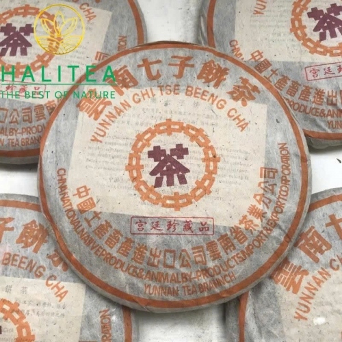 Trà Phổ Nhĩ Chín (Zhongcha) 1998 Trung Trà Tử Ấn Cung Đình – Bánh 357g