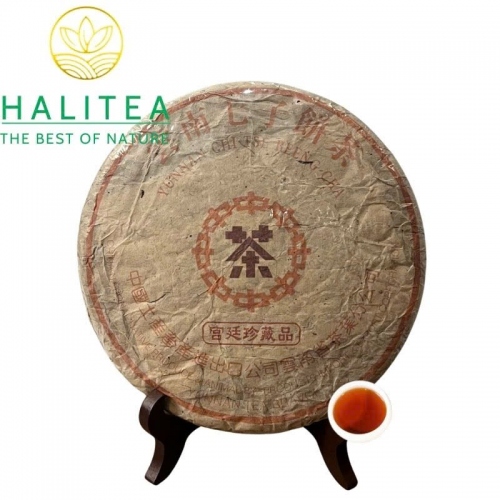 Trà Phổ Nhĩ Chín (Zhongcha) 1998 Trung Trà Tử Ấn Cung Đình – Bánh 357g