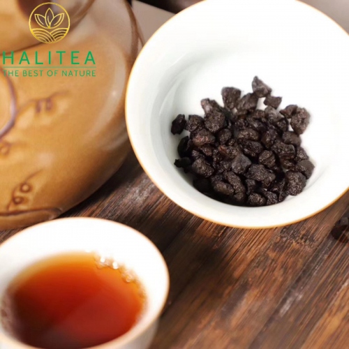 Trà Phổ Nhĩ Hóa Thạch Thùng Gỗ Cao Cấp 500gr