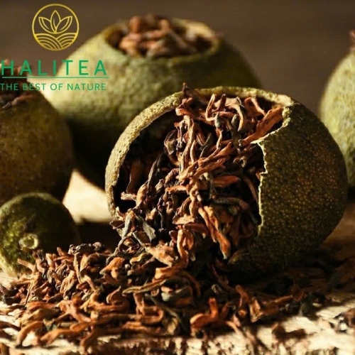 Trà Phổ Nhĩ Chín Tiểu Thanh Cam (小青柑普洱) – Hộp Thiếc 100g