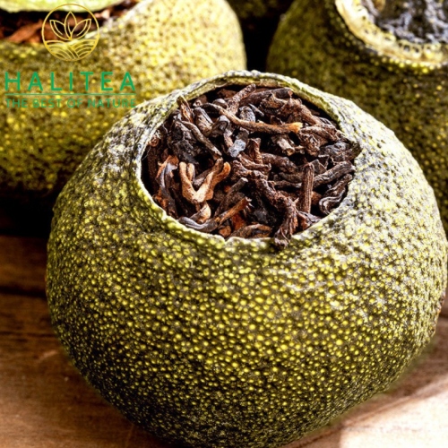 Trà Phổ Nhĩ Chín Tiểu Thanh Cam (小青柑普洱) – Hộp Thiếc 100g