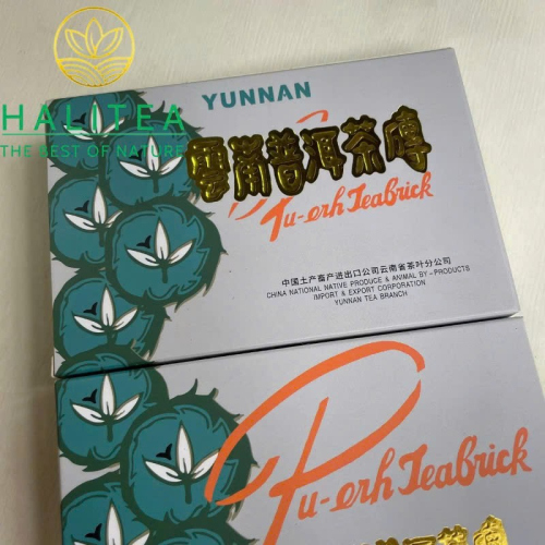Trà Phổ Nhĩ Sống 7581 Năm 1992 – Ngũ Đóa Kim Hoa Gạch 250g