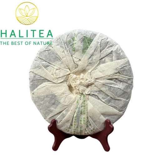 Trà Phổ Nhĩ Sống (Ba Jiao Ting) 0840 Bát Giác Đình Lê Minh 2008 – Bánh 357g
