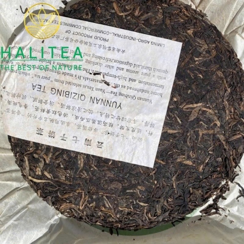 Trà Phổ Nhĩ Sống (Ba Jiao Ting) 0840 Bát Giác Đình Lê Minh 2008 – Bánh 357g