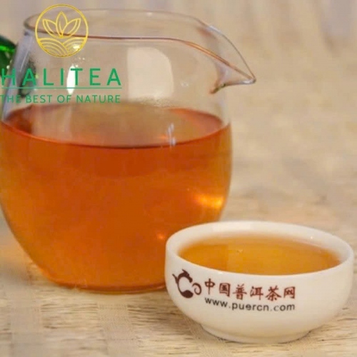 Trà Phổ Nhĩ Sống (Ba Jiao Ting) Bát Giác Đình Lê Minh 2007 – Bánh 357g