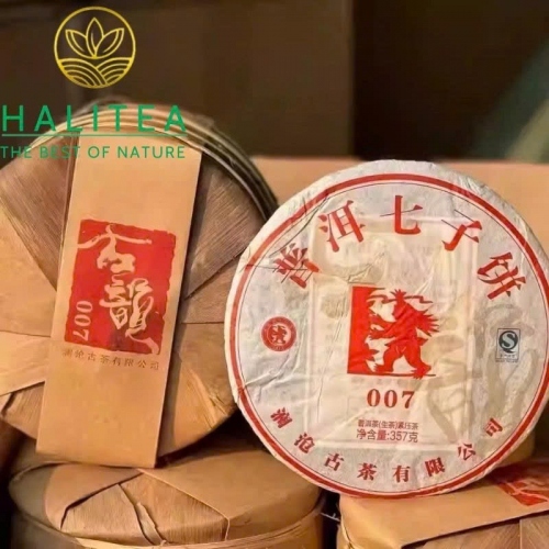 Trà Phổ Nhĩ Sống Cổ Lan Thương 007 (Lancang Gucha) Cảnh Mại Sơn 2013 – Bánh 357g