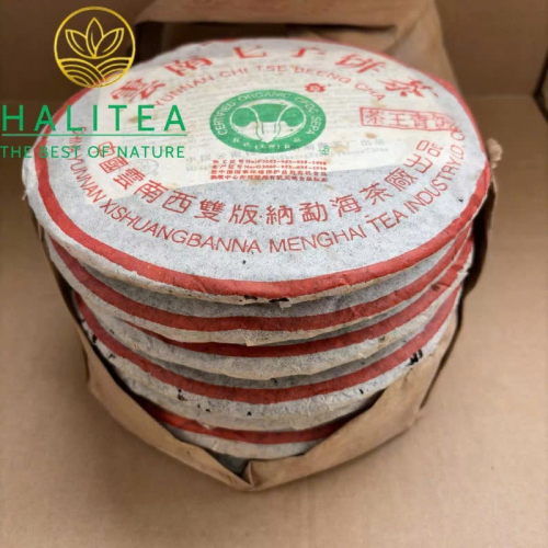 Trà Phổ Nhĩ Sống Đại Ích Trà Vương Thanh Bính 2002 – Mãnh Hải 357g