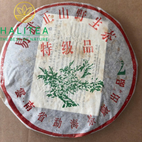 Trà Phổ Nhĩ Sống Dịch Vũ Chính Sơn 2003 – Lục Đại Thụ Đại 2 Đặc Cấp 357gr
