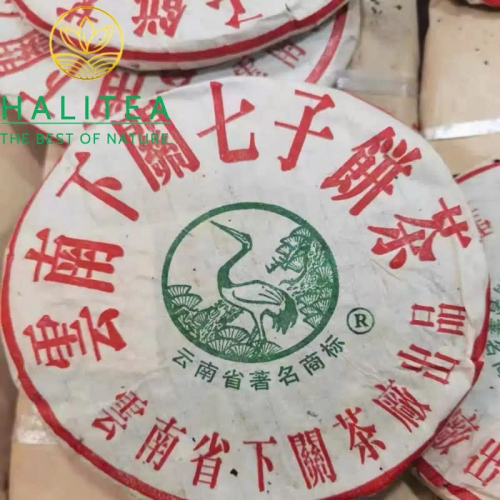 Trà Phổ Nhĩ Sống Hạ Quan Tùng Hạc 2004 – Tùng Hạc Thiết Bính 357g
