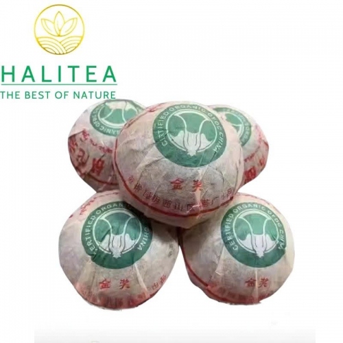 Trà Phổ Nhĩ Sống Hữu Cơ Kim Giải Cổ Thụ Ban Chương 2003 – Bánh 100g