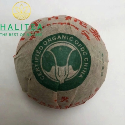 Trà Phổ Nhĩ Sống Hữu Cơ Kim Giải Cổ Thụ Ban Chương 2003 – Bánh 100g