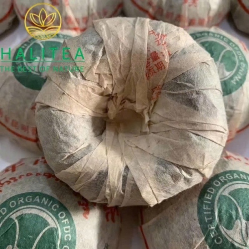 Trà Phổ Nhĩ Sống Hữu Cơ Kim Giải Cổ Thụ Ban Chương 2003 – Bánh 100g