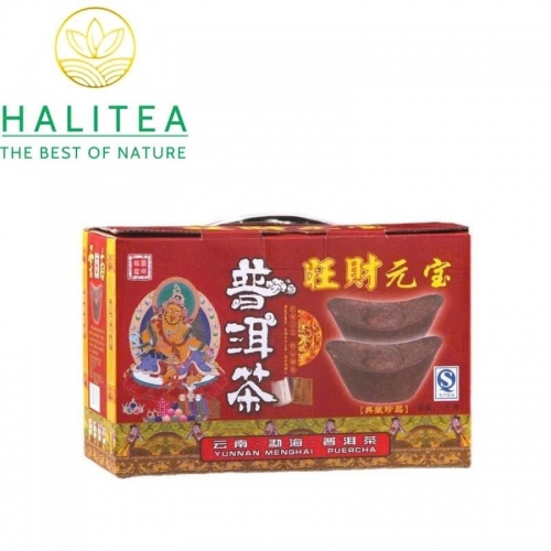 Trà Phổ Nhĩ Sống Kim Nguyên Bảo Thỏi Vàng Cổ 1kg