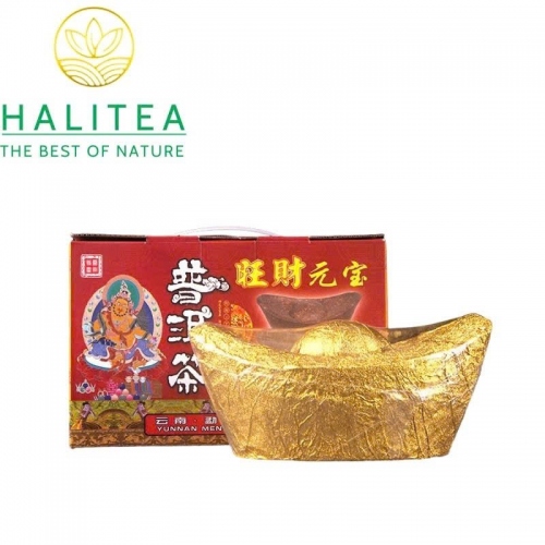 Trà Phổ Nhĩ Sống Kim Nguyên Bảo Thỏi Vàng Cổ 1kg