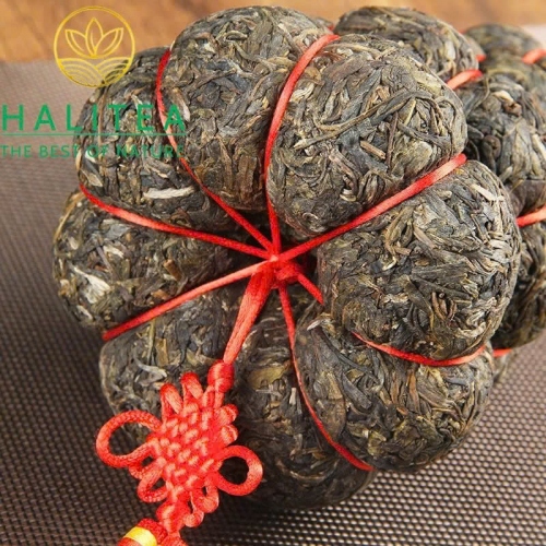 Trà Phổ Nhĩ Sống Kim Qua Cống Trà – Kim Tháp Cát Tường 1kg