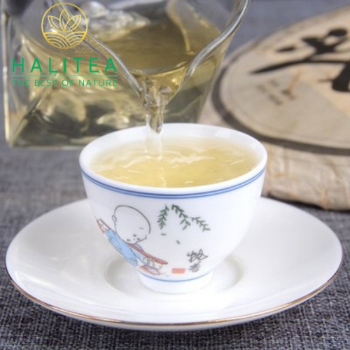 Trà Phổ Nhĩ Sống Lá To Băng Đảo Vân Nam 400g