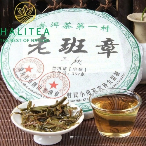 Trà Phổ Nhĩ Sống Lão Ban Chương San Pa 2008 – Bánh 357g