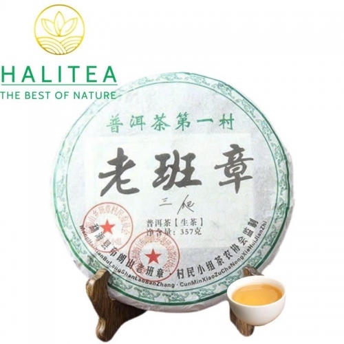 Trà Phổ Nhĩ Sống Lão Ban Chương San Pa 2008 – Bánh 357g