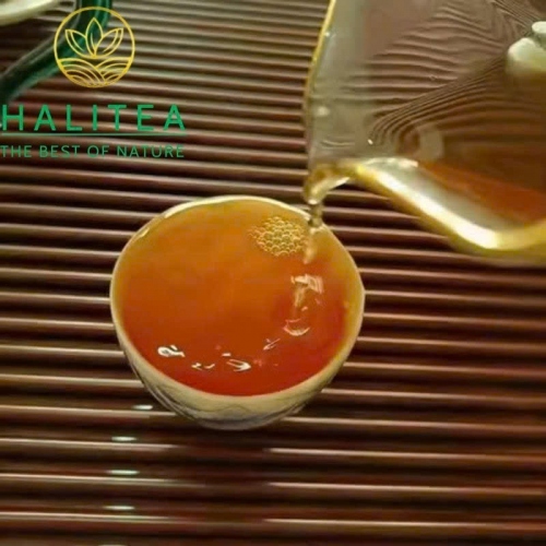 Trà Phổ Nhĩ Sống (Long Yuan Hao) Long Nguyên Hào 2013 Bánh Kỷ Niệm 60 Năm Kiến Châu – Gạch 250g