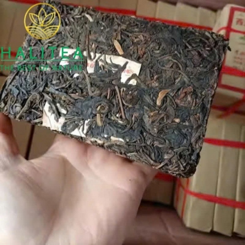 Trà Phổ Nhĩ Sống (Long Yuan Hao) Long Nguyên Hào 2013 Bánh Kỷ Niệm 60 Năm Kiến Châu – Gạch 250g