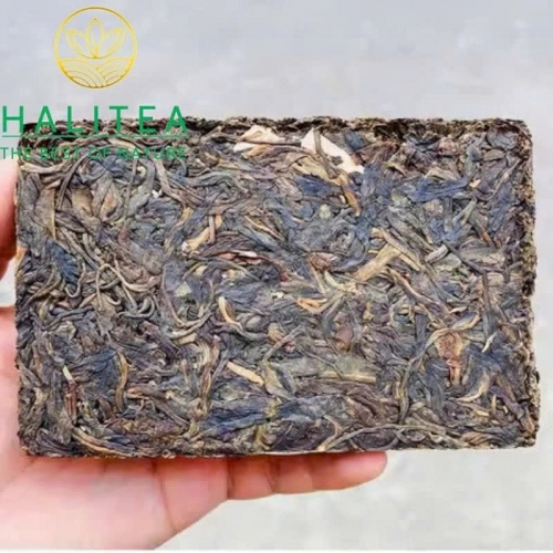 Trà Phổ Nhĩ Sống (Long Yuan Hao) Long Nguyên Hào 2013 Bánh Kỷ Niệm 60 Năm Kiến Châu – Gạch 250g