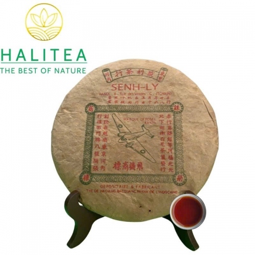 Trà Phổ Nhĩ Sống Máy Bay SENH-LY 1970s Hồi Lưu Đài Loan – Bánh 357g