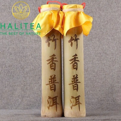 Trà Phổ Nhĩ Sống Ống Tre 2017 Mộc Chỉ Cổ Thụ Mãnh Hải - Ống 500g