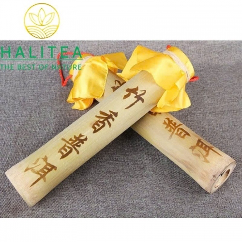 Trà Phổ Nhĩ Sống Ống Tre 2017 Mộc Chỉ Cổ Thụ Mãnh Hải - Ống 500g