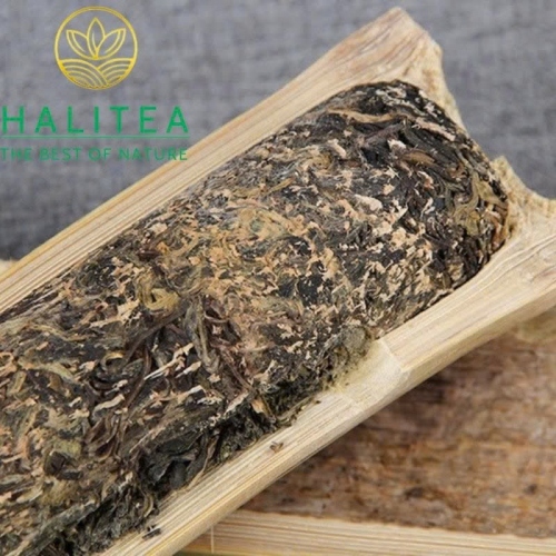 Trà Phổ Nhĩ Sống Ống Tre 2017 Mộc Chỉ Cổ Thụ Mãnh Hải - Ống 500g