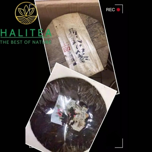 Trà Phổ Nhĩ Sống (Shuang Hua Hao) 1950s Song Hoa Hào - Bánh 357g