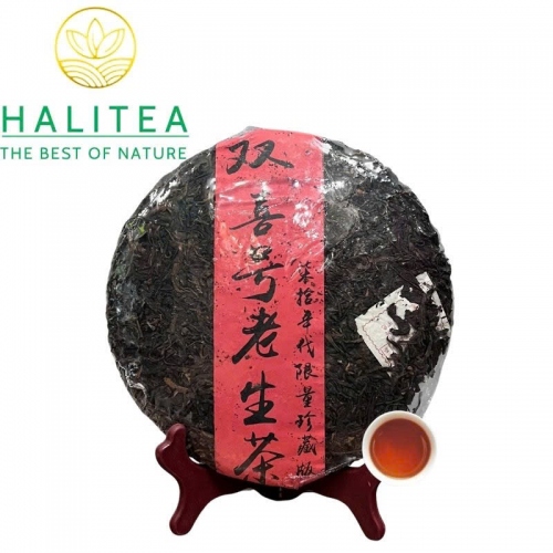 Trà Phổ Nhĩ Sống Song Hỷ Hiệu (Shuang Xi Hao) 1988 – Bánh 357g