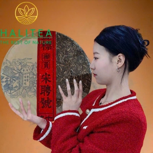 Trà Phổ Nhĩ Sống (Song Pin Hao) 2015 Phiên Bản Cống Trà – Bánh 3000g