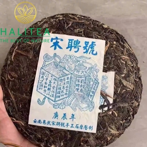 Trà Phổ Nhĩ Sống (Song Pin Hao) Tống Bính Hào Lam Phiếu 2000 – Bánh 357g
