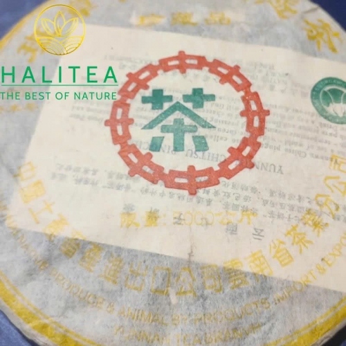 Trà Phổ Nhĩ Sống Trung Trà Ban Chương Hữu Cơ Tiểu Bạch Thái 2003 – Bánh 357g