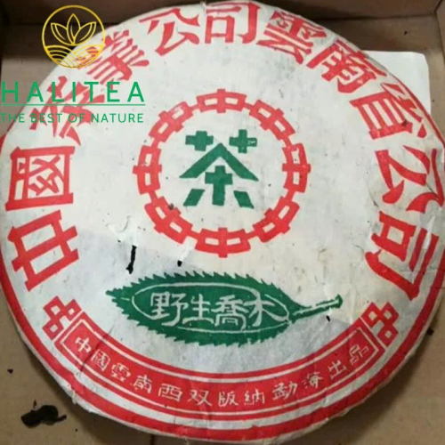 Trà Phổ Nhĩ Sống Trung Trà Dã Sinh Kiều Mộc 2002 – Bánh 357g