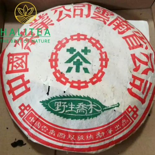 Trà Phổ Nhĩ Sống Trung Trà Dã Sinh Kiều Mộc 2002 – Bánh 357g