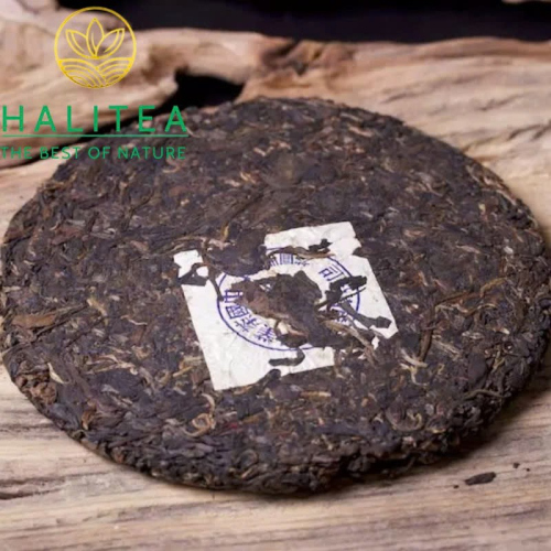 Trà Phổ Nhĩ Sống Trung Trà Đại Lam Ấn Mãnh Hải 1998 (Zhongcha Blue Label) – Bánh 357g