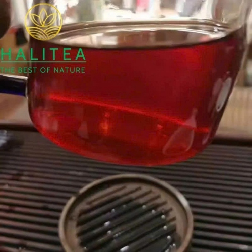 Trà Phổ Nhĩ Sống Trung Trà Lam Ấn 1980s (Zhongcha Blue Label) – Bánh 357g