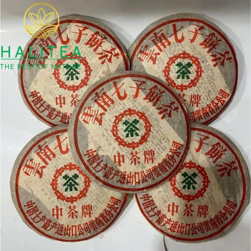 Trà Phổ Nhĩ Sống Trung Trà Lục Ấn 2003 – Bánh Trà Cổ Vân Nam 357g