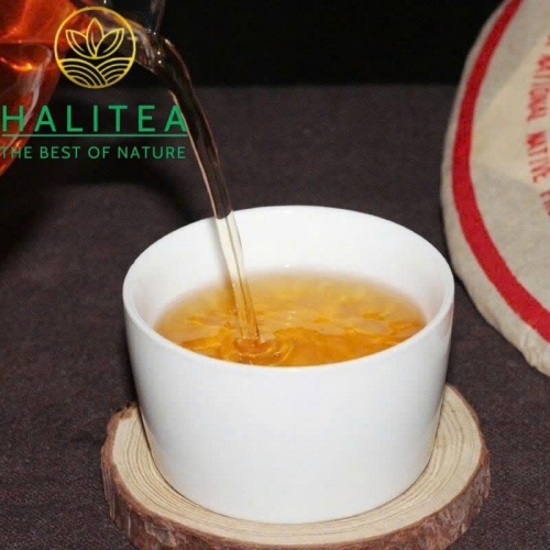 Trà Phổ Nhĩ Sống Trung Trà Lục Ấn 7262 Năm 2003 - Bánh 357g