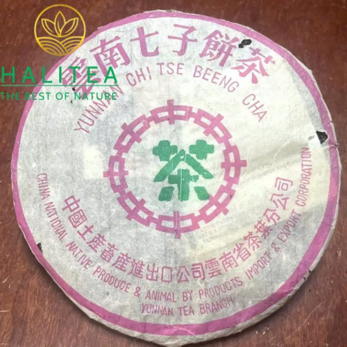 Trà Phổ Nhĩ Sống Trung Trà Tử Hồng Lục Ấn 2003 Bánh 357g